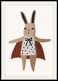 Lovely rabbit with cape and beautiful pattern.-2