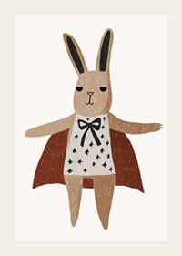 Lovely rabbit with cape and beautiful pattern.-3