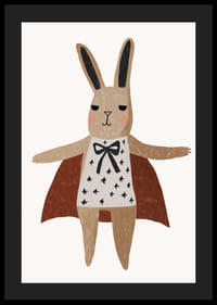 Ljuvlig kanin med cape och vackert mönster.-4