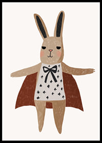 Lovely rabbit with cape and beautiful pattern.-6
