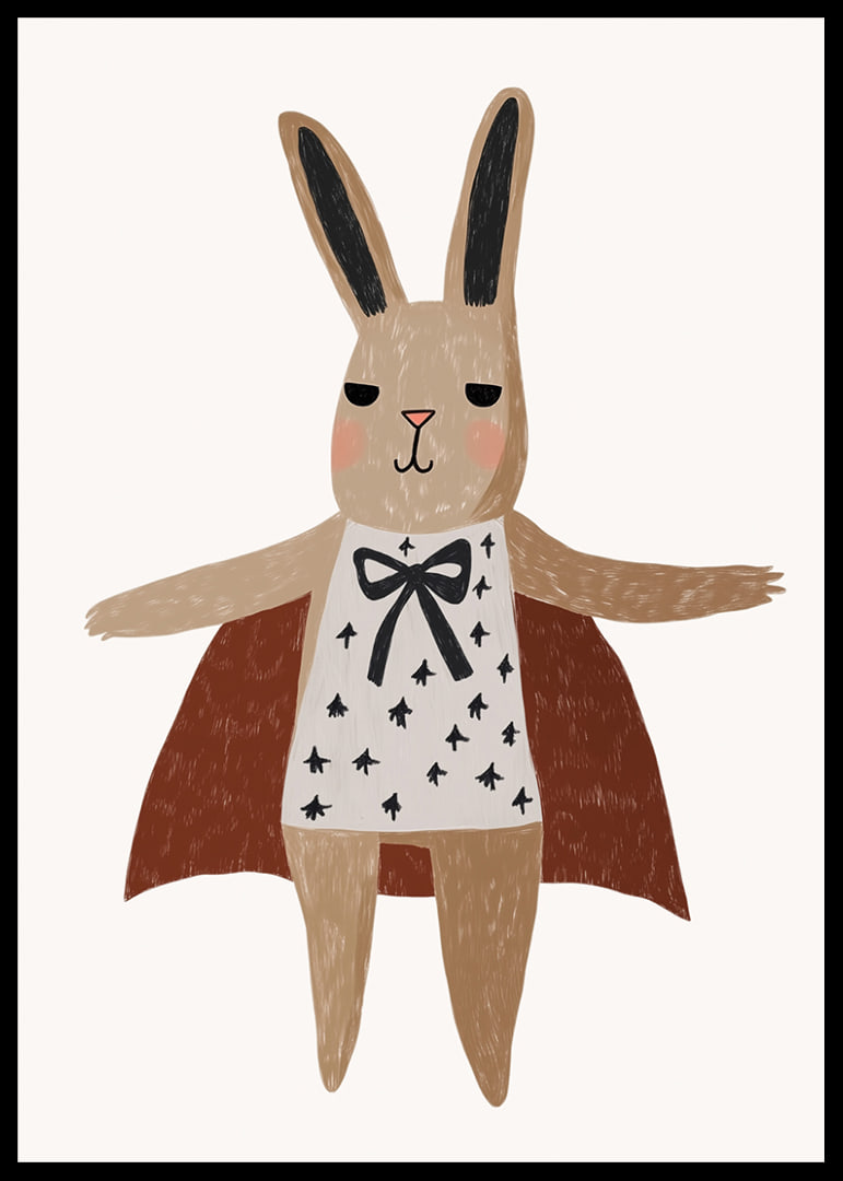Lovely rabbit with cape and beautiful pattern.-12