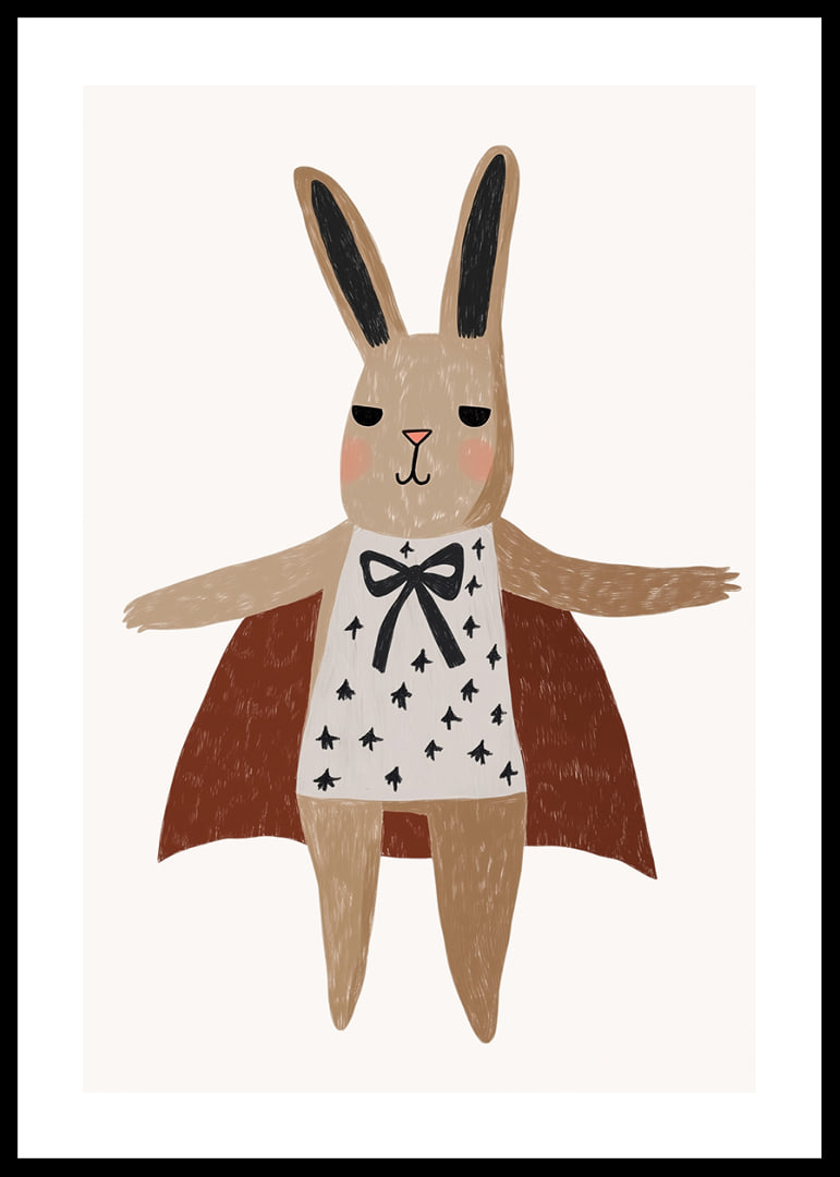 Lovely rabbit with cape and beautiful pattern.-12