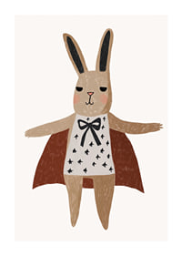 Lovely rabbit with cape and beautiful pattern.-1