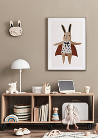 Lovely rabbit with cape and beautiful pattern.-8