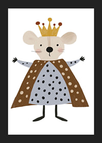 An adorable mouse wearing a royal crown and robe.-5