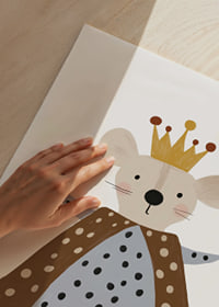 An adorable mouse wearing a royal crown and robe.-9