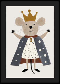 Egy aranyos egér koronával és palásttal királyi örömöt terjeszt.-4