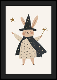 A cute rabbit wizard spreads star magic.-4