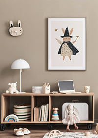 A cute rabbit wizard spreads star magic.-8