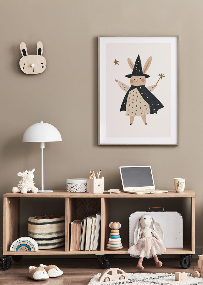 A cute rabbit wizard spreads star magic.-12