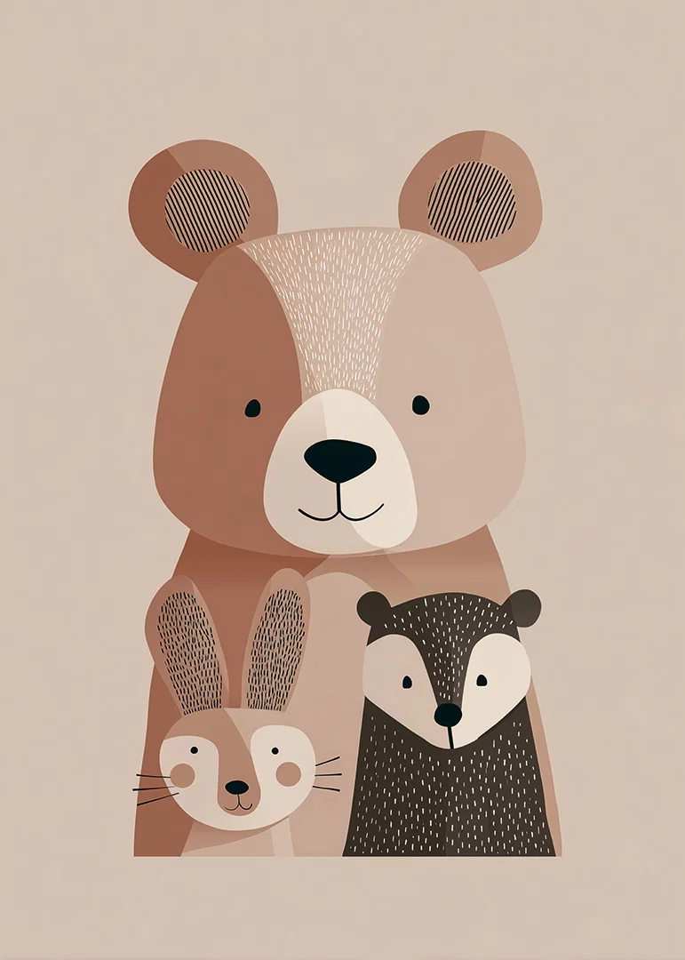 Cute animal friends for a cozy atmosphere.-12