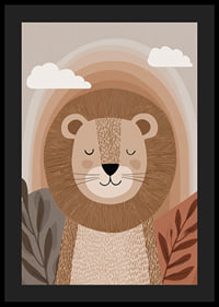 A lion in calm, earthy tones creates a harmonious atmosphere.-4