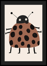 Sjarmerende marihøne med muntre prikker og leken stil.-4