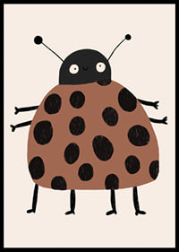 Charming ladybug with cheerful dots and playful style.-6