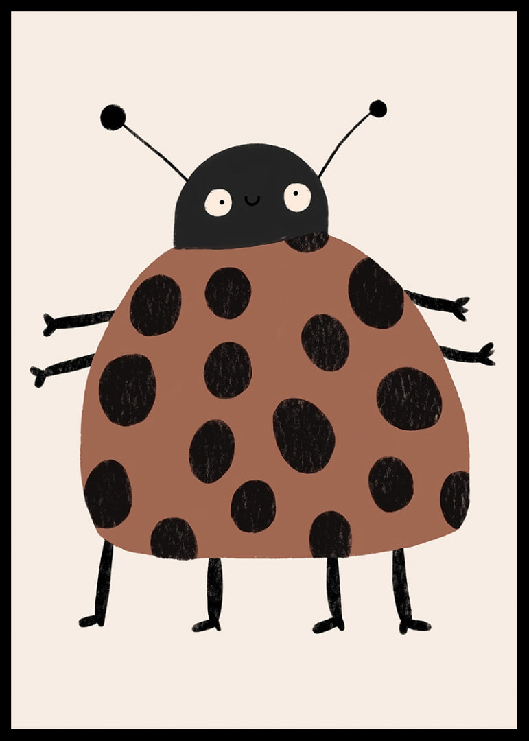 Charming ladybug with cheerful dots and playful style.-12