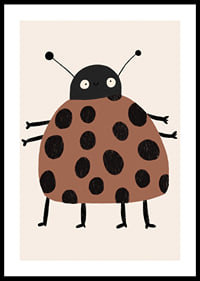 Charming ladybug with cheerful dots and playful style.-0
