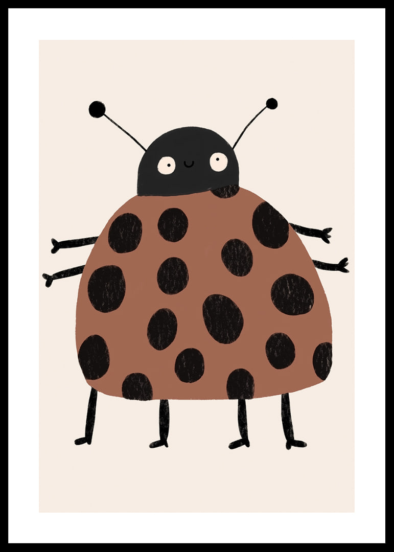 Charming ladybug with cheerful dots and playful style.-12