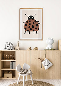 Charming ladybug with cheerful dots and playful style.-8