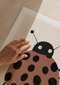 Charming ladybug with cheerful dots and playful style.-9