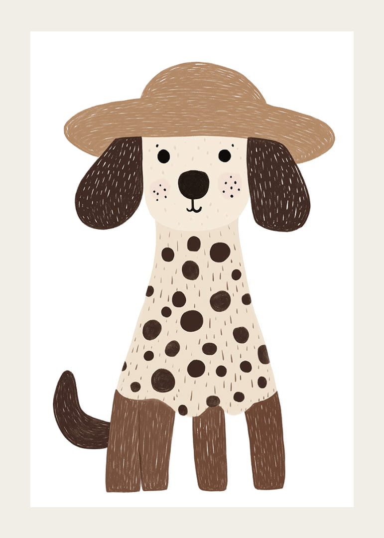 Un dalmațian fermecător cu pălărie răspândește bucurie și căldură.-12