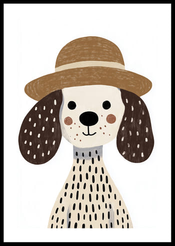 Poster Hatted Puppy