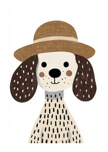 Poster Hatted Puppy