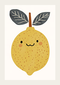 A cheerful lemon spreads sunshine in your room.-3