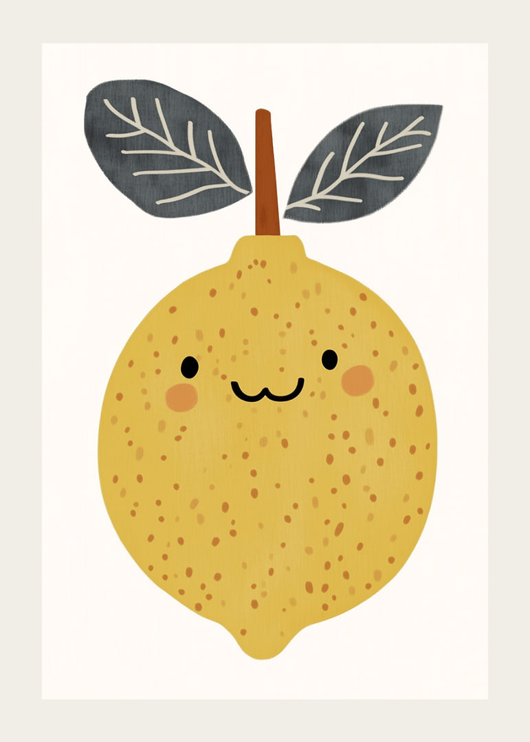 A cheerful lemon spreads sunshine in your room.-12