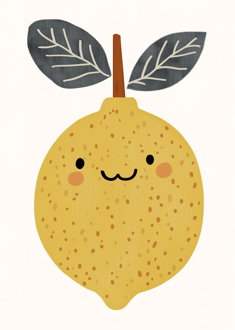 A cheerful lemon spreads sunshine in your room.-12