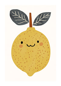 A cheerful lemon spreads sunshine in your room.-1