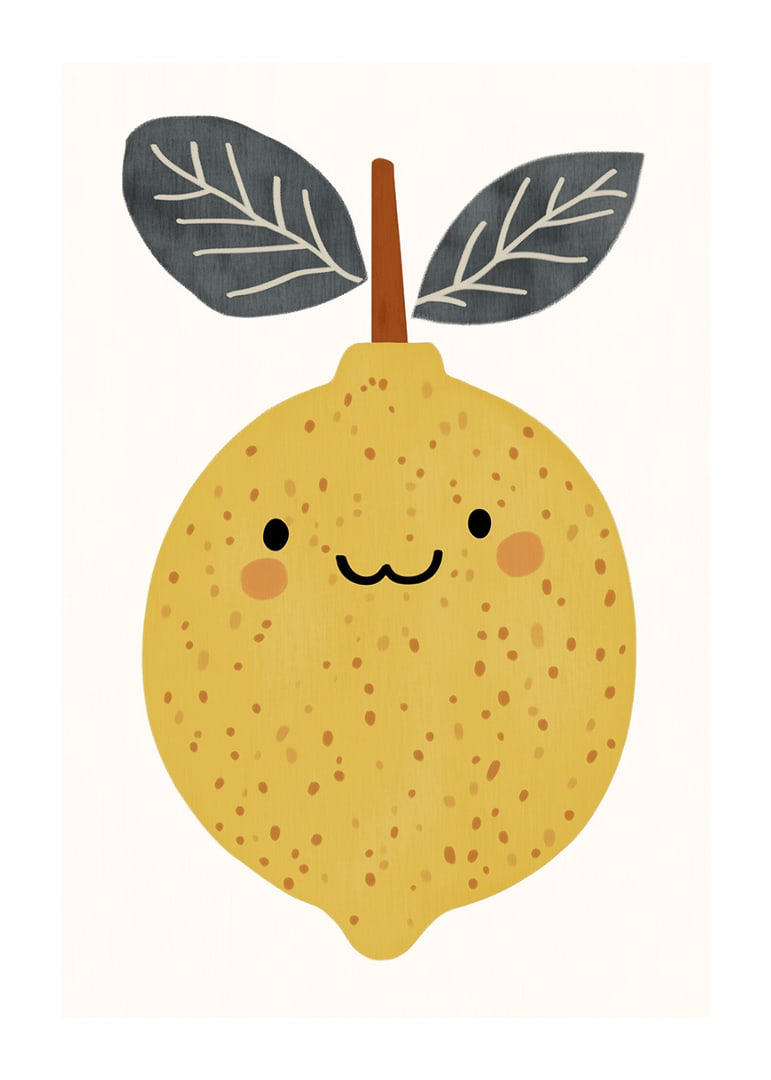 A cheerful lemon spreads sunshine in your room.-12