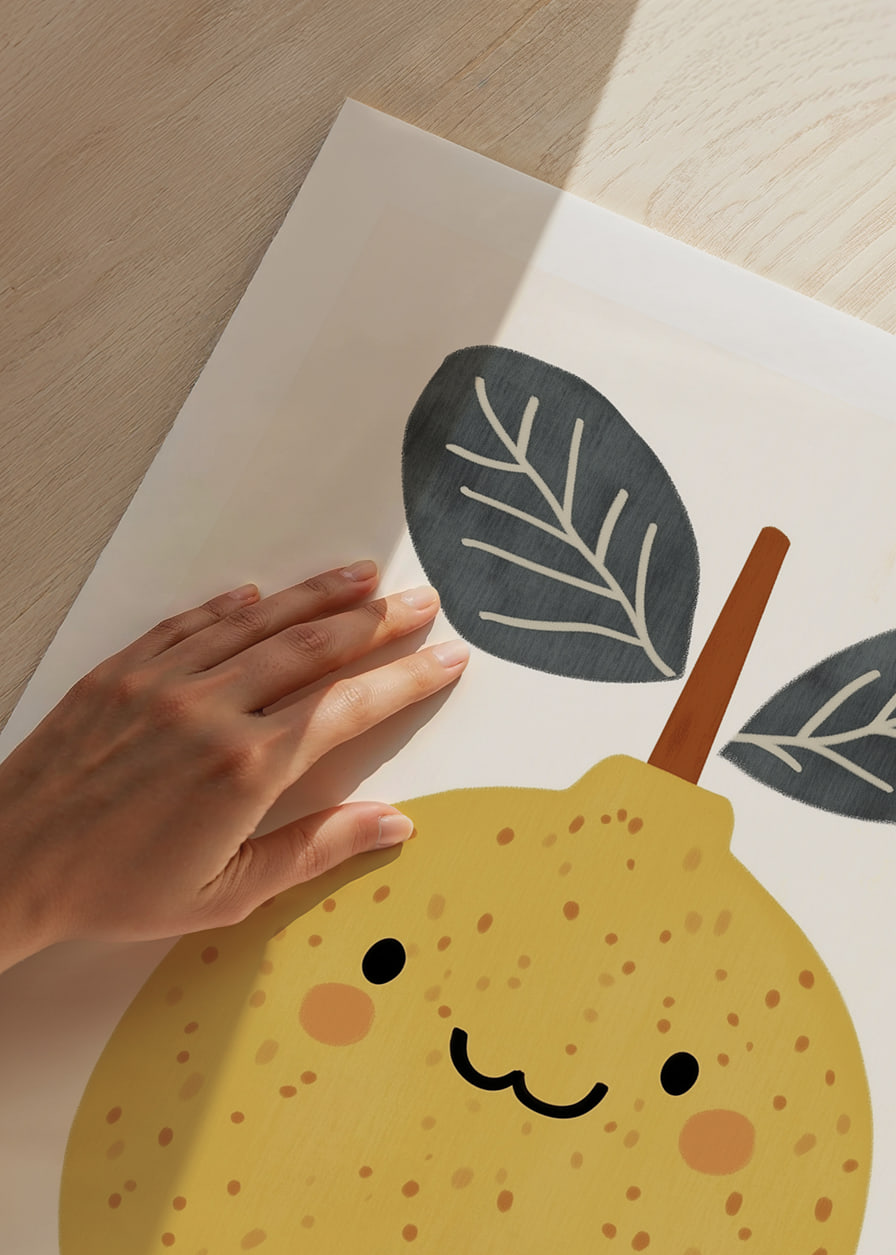 A cheerful lemon spreads sunshine in your room.-12