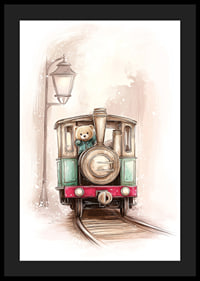 A charming train journey with a teddy bear at the helm.-4