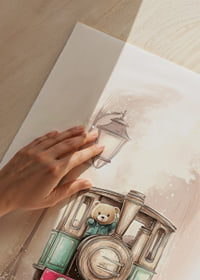 A charming train journey with a teddy bear at the helm.-9