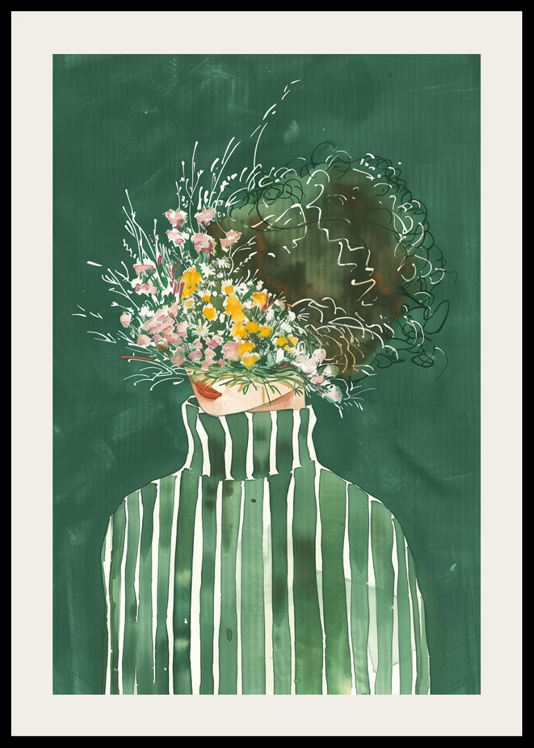 Ansigt med en eksplosion af forårsblomster-12