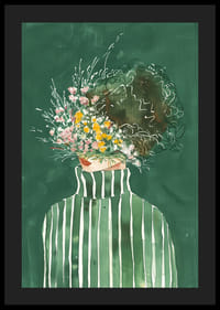 Ansigt med en eksplosion af forårsblomster-4