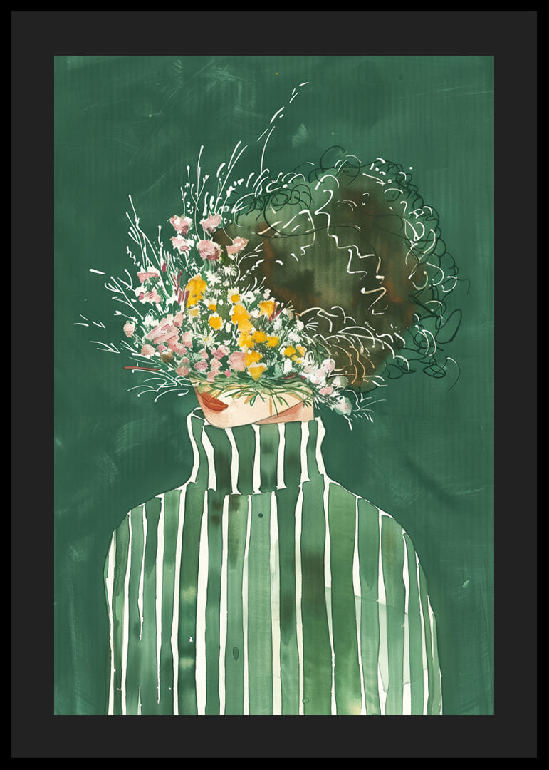 Ansigt med en eksplosion af forårsblomster-12