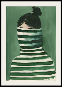 Elegante mysterie in groene tinten en gestreepte lijnen.-2