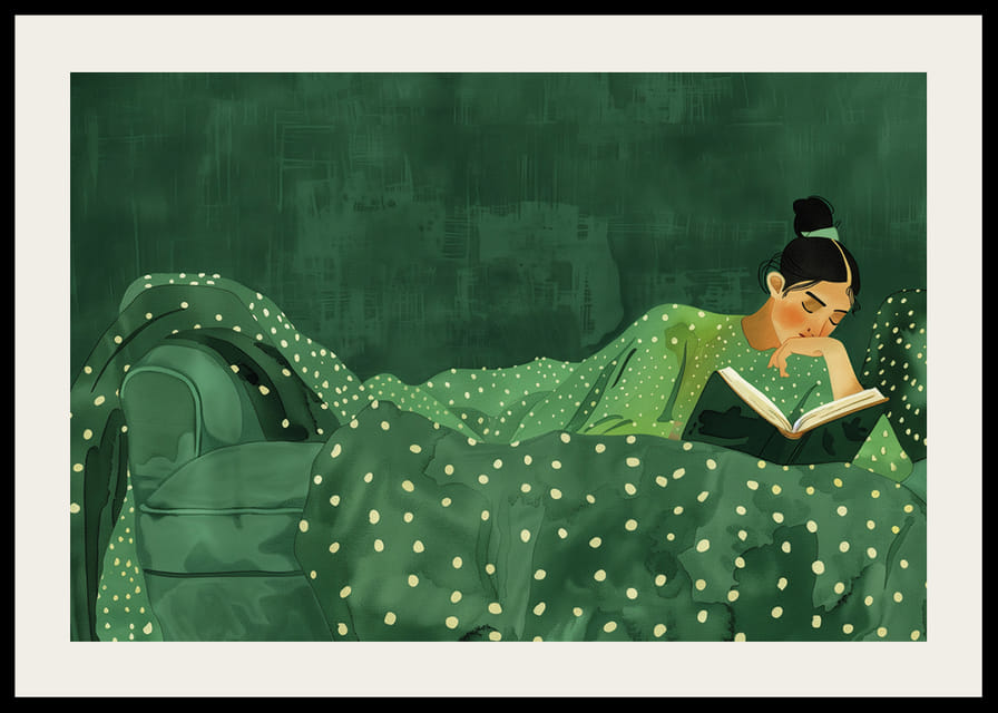 Gemütliches Lesen in einer üppigen Atmosphäre der Ruhe und Stille.-12