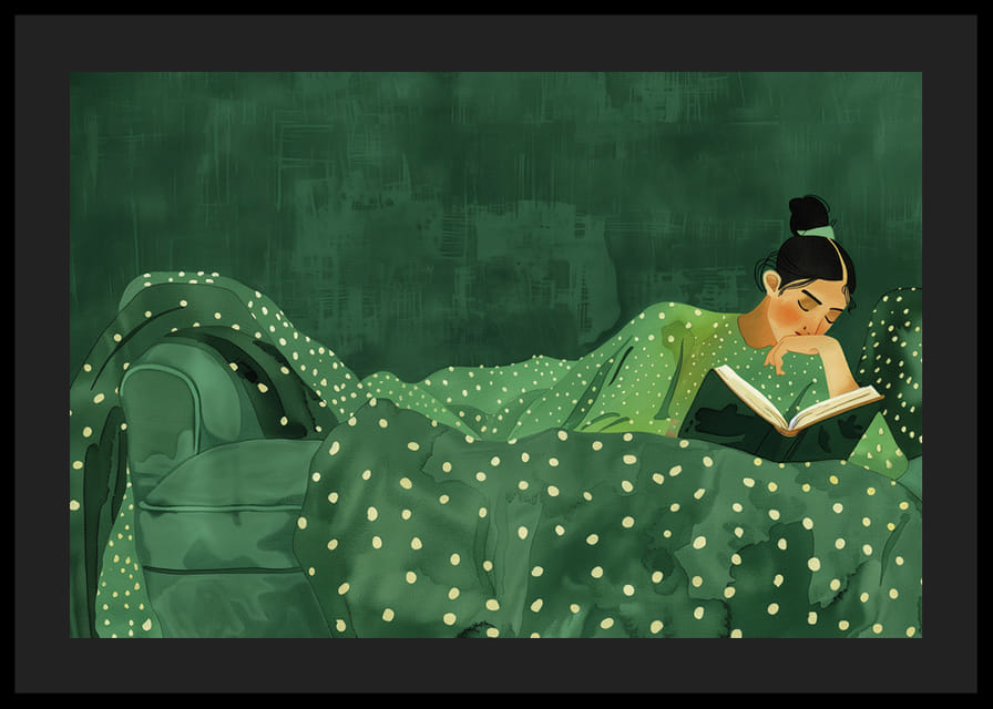 Gemütliches Lesen in einer üppigen Atmosphäre der Ruhe und Stille.-12