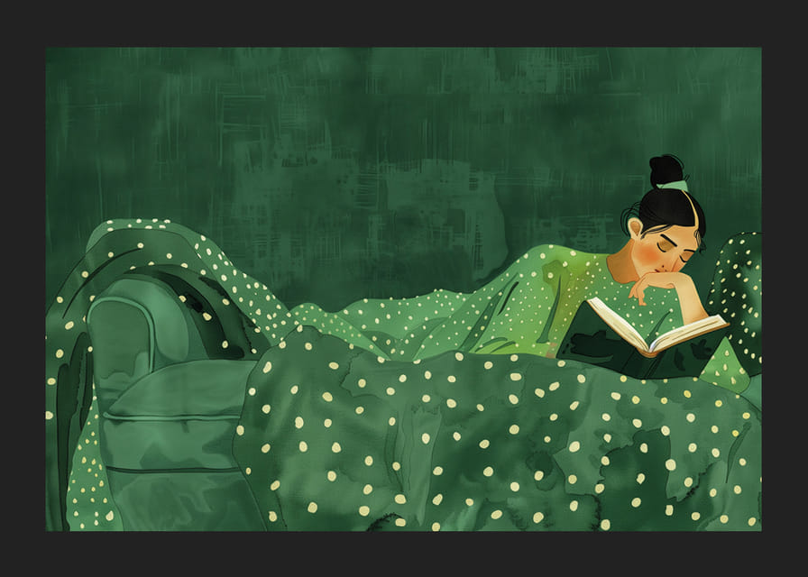 Gemütliches Lesen in einer üppigen Atmosphäre der Ruhe und Stille.-12