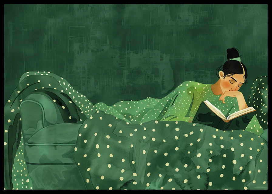 Cozy reading in a lush atmosphere of peace and quiet.-12