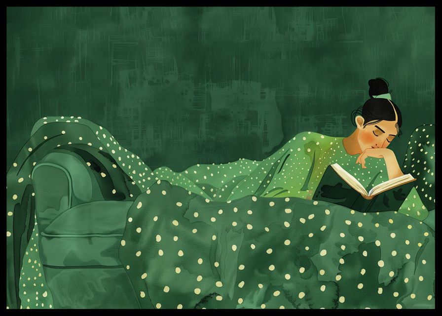 Cozy reading in a lush atmosphere of peace and quiet.-12