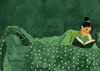 Cozy reading in a lush atmosphere of peace and quiet.-7