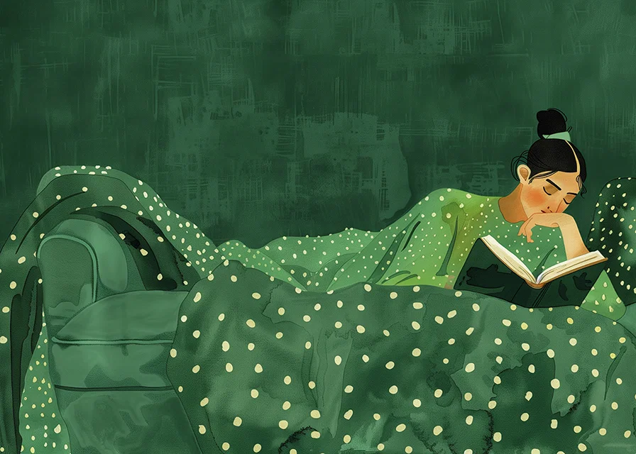 Cozy reading in a lush atmosphere of peace and quiet.-12