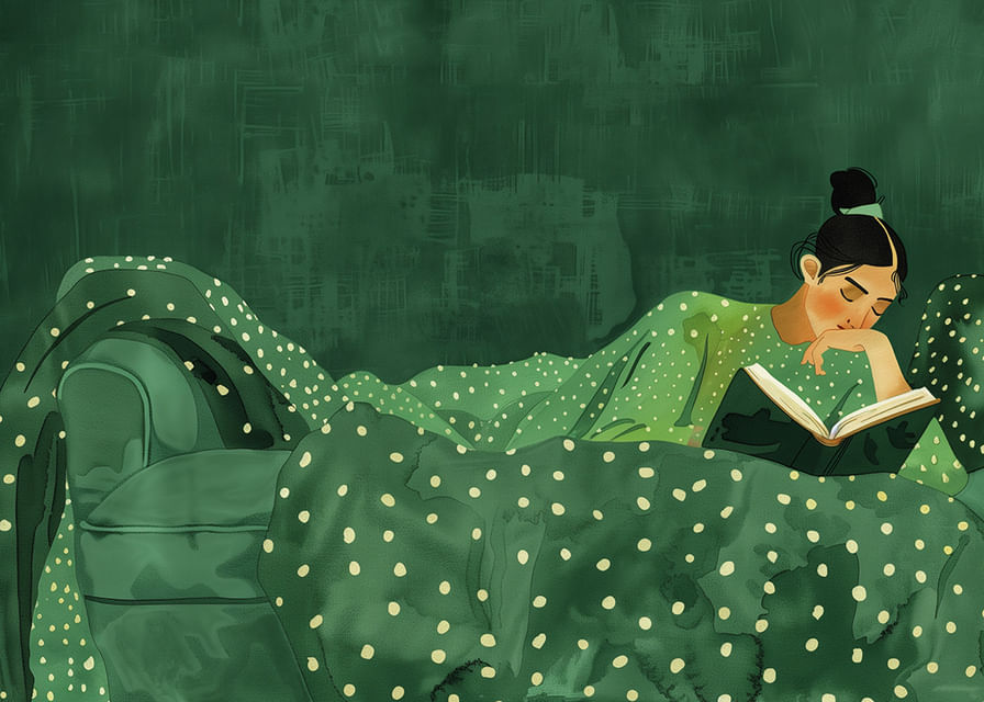 Cozy reading in a lush atmosphere of peace and quiet.-12