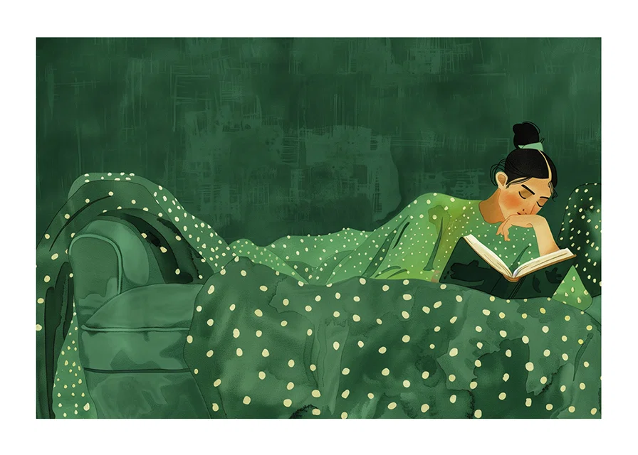 Cozy reading in a lush atmosphere of peace and quiet.-12