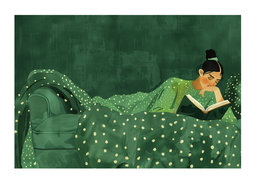 Cozy reading in a lush atmosphere of peace and quiet.-12