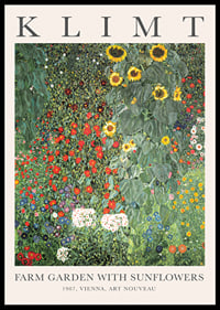 Jardin de ferme avec des tournesols de Gustav Klimt.-0