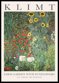 Grădină de fermă cu floarea-soarelui de Gustav Klimt.-0